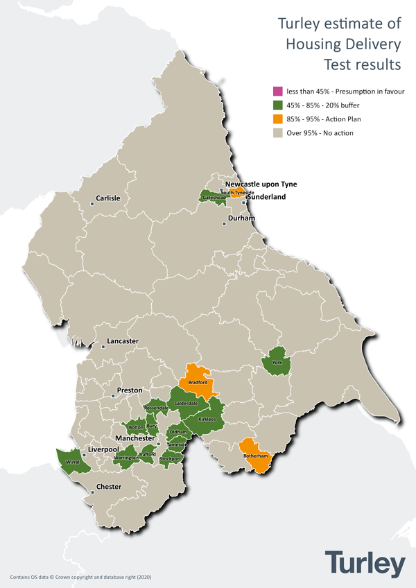 Housing Delivery Test - northern local authorities